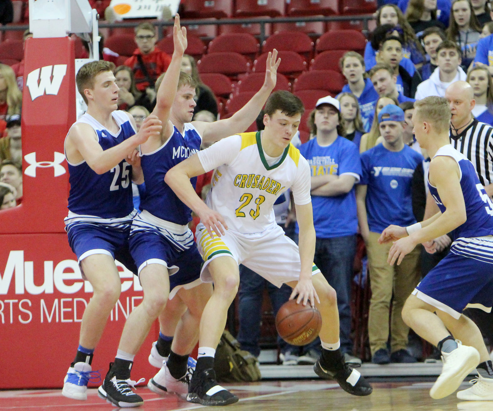 McDonell boys basketball vs Sheboygan Area Lutheran 3-15-19